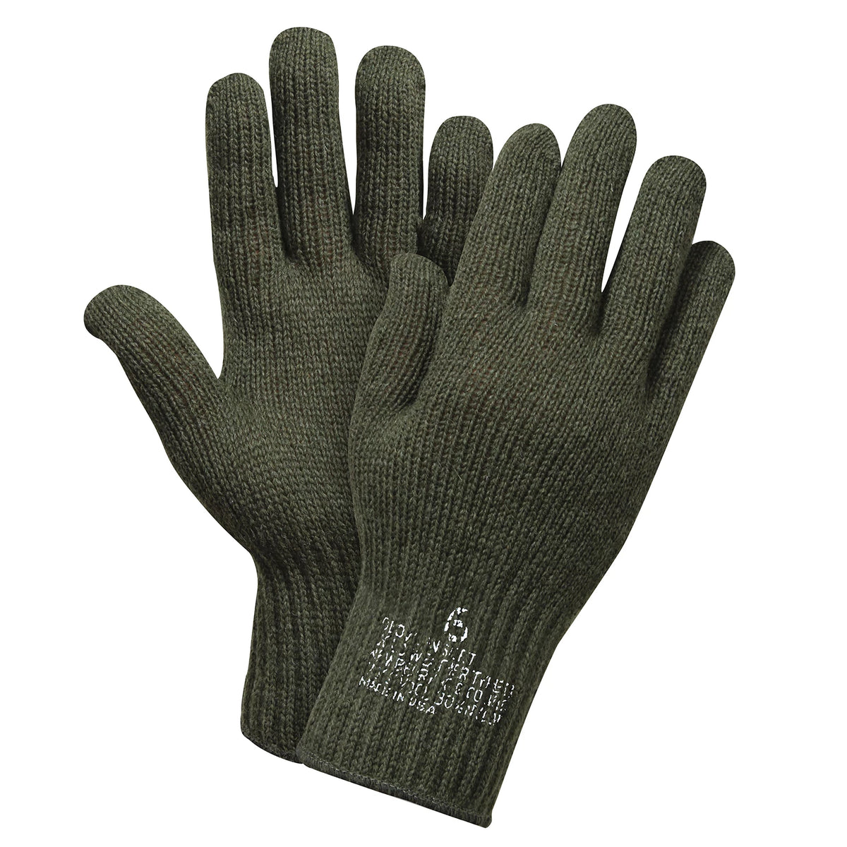 Rothco Wool Glove Liners - Stamped - Rothco 8418-OD-5
