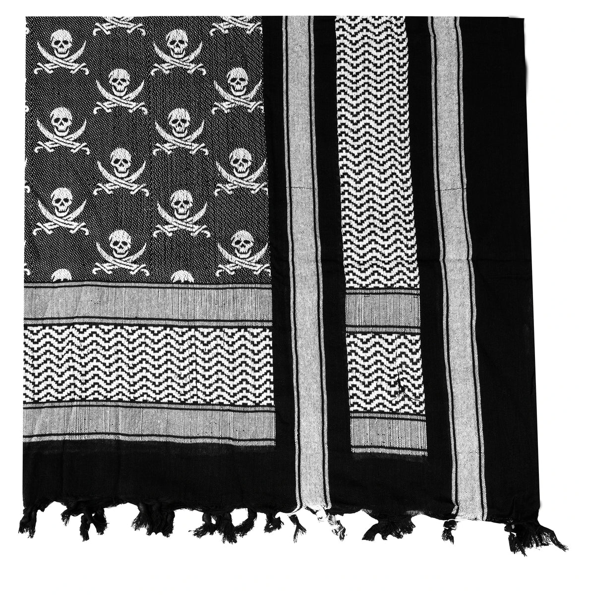 Rothco Skulls Shemagh Tactical Desert Keffiyeh Scarf - Rothco 8539-WTB