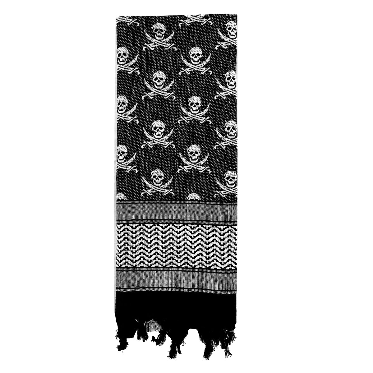 Rothco Skulls Shemagh Tactical Desert Keffiyeh Scarf - Rothco 8539-WTB