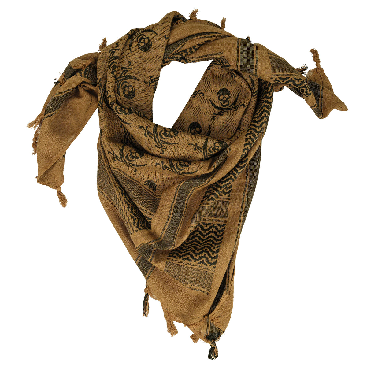 Rothco Skulls Shemagh Tactical Desert Keffiyeh Scarf - Rothco 8539-CB