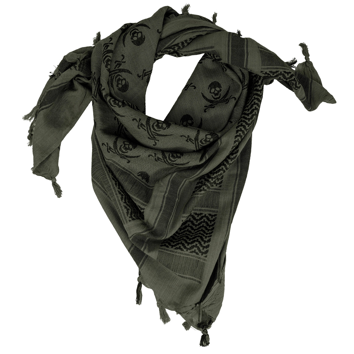 Rothco Skulls Shemagh Tactical Desert Keffiyeh Scarf - Rothco 8539-##FG