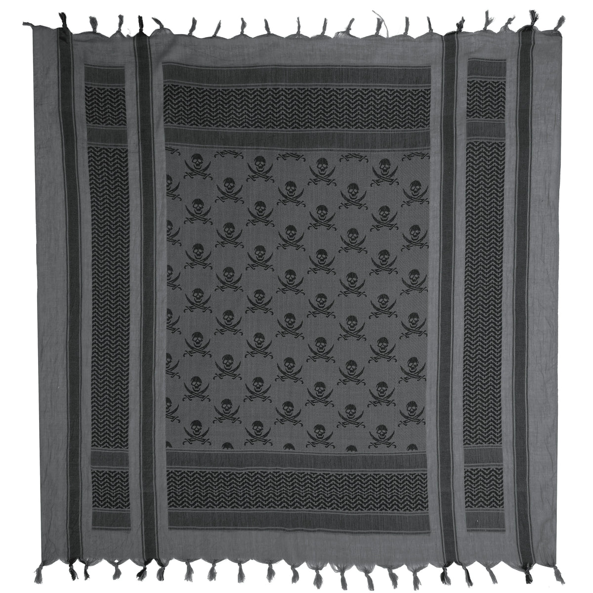 Rothco Skulls Shemagh Tactical Desert Keffiyeh Scarf - Rothco 8539-GY