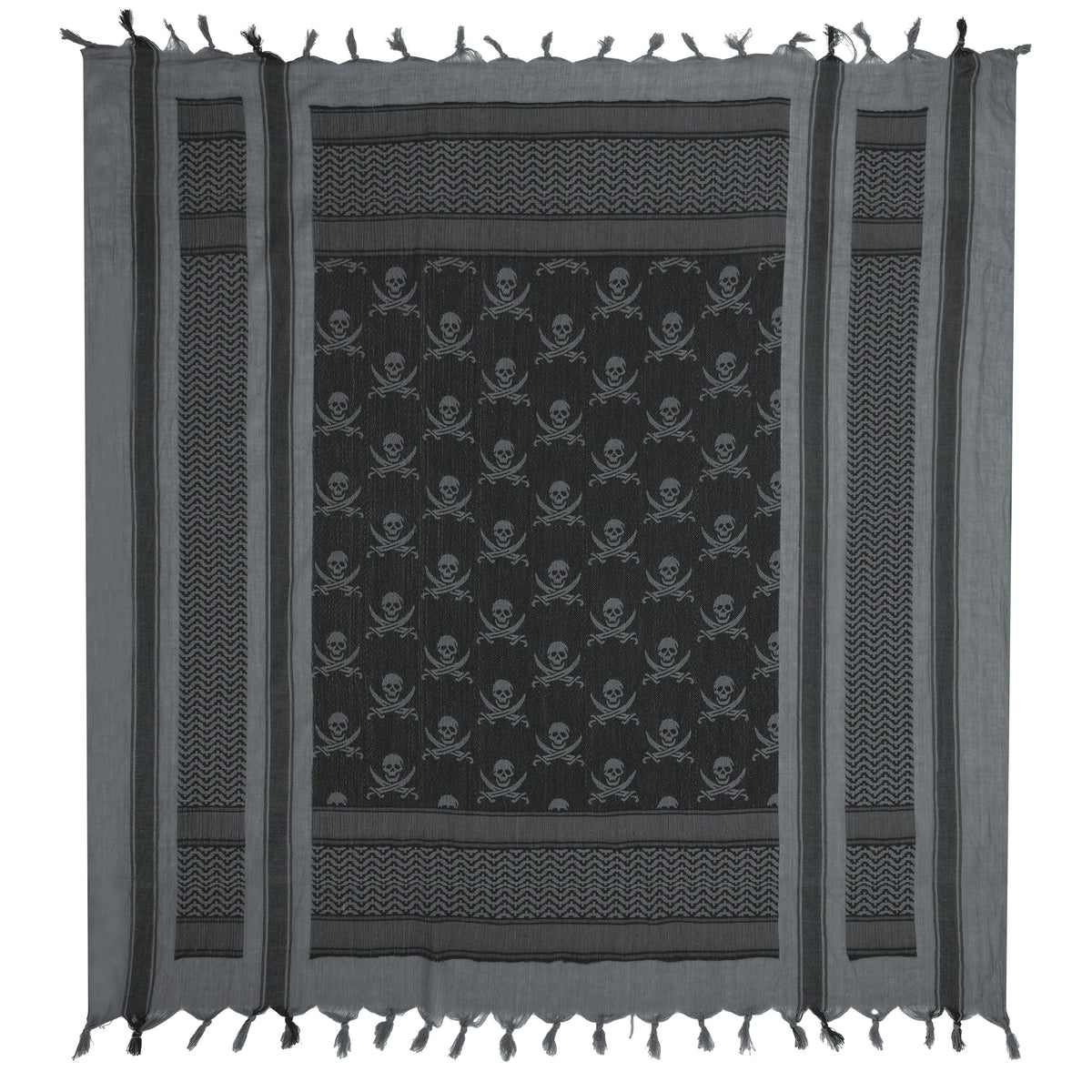 Rothco Skulls Shemagh Tactical Desert Keffiyeh Scarf - Rothco 8539-GY