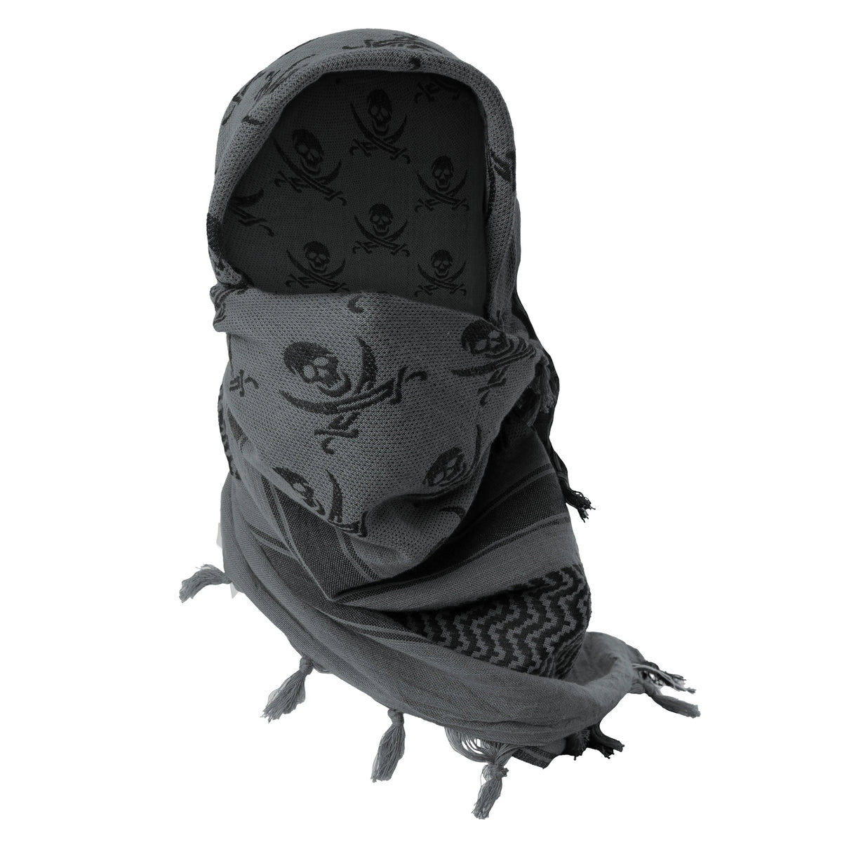 Rothco Skulls Shemagh Tactical Desert Keffiyeh Scarf - Rothco 8539-GY