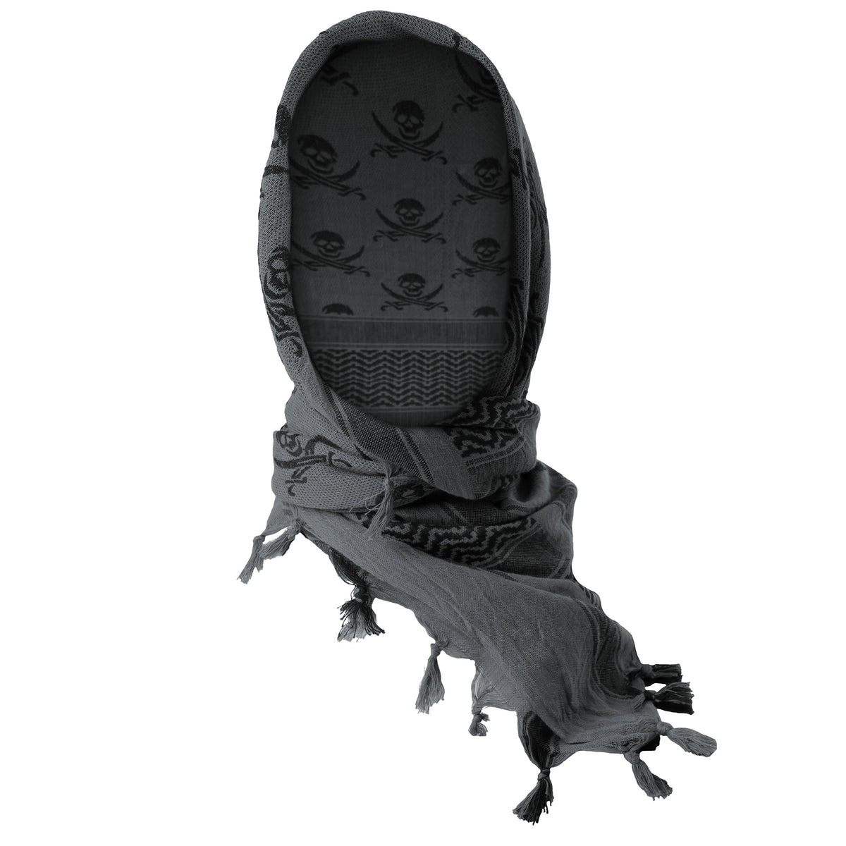 Rothco Skulls Shemagh Tactical Desert Keffiyeh Scarf - Rothco 8539-GY