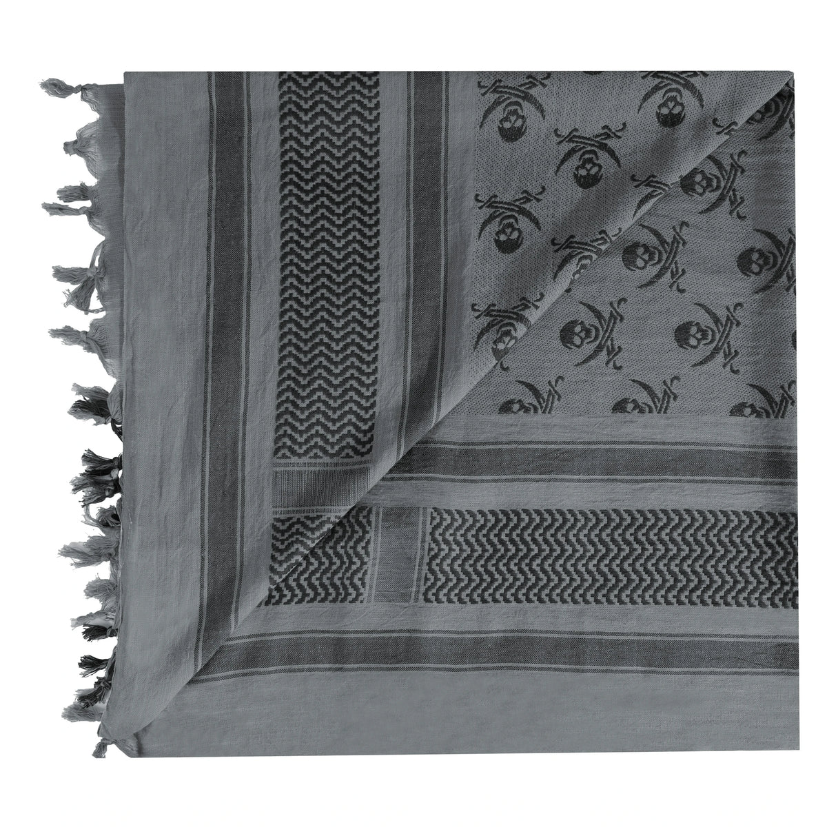 Rothco Skulls Shemagh Tactical Desert Keffiyeh Scarf - Rothco 8539-GY