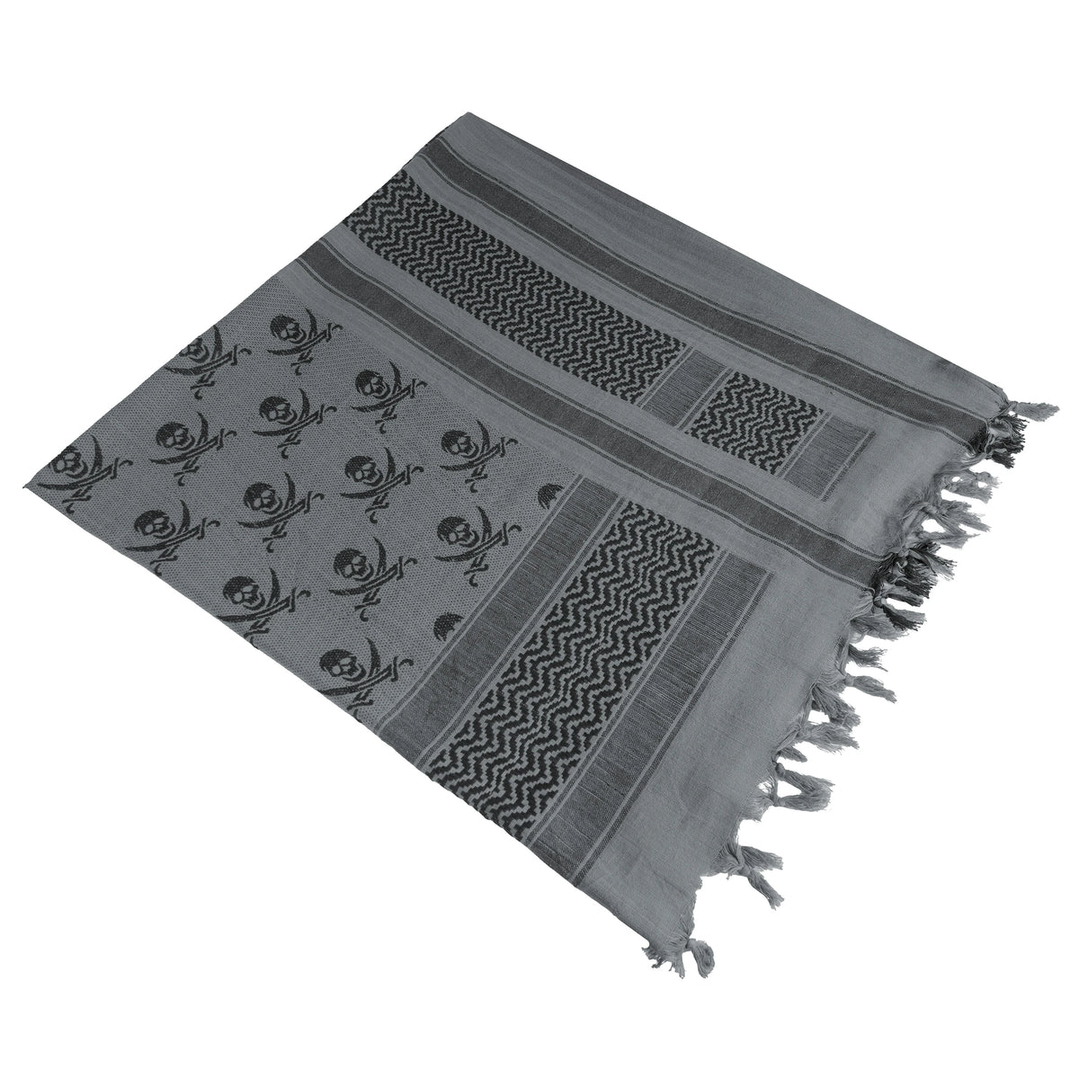 Rothco Skulls Shemagh Tactical Desert Keffiyeh Scarf - Rothco 8539-GY