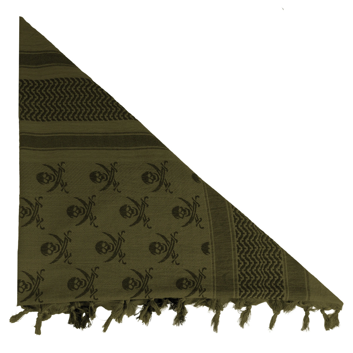 Rothco Skulls Shemagh Tactical Desert Keffiyeh Scarf - Rothco 8539-OD