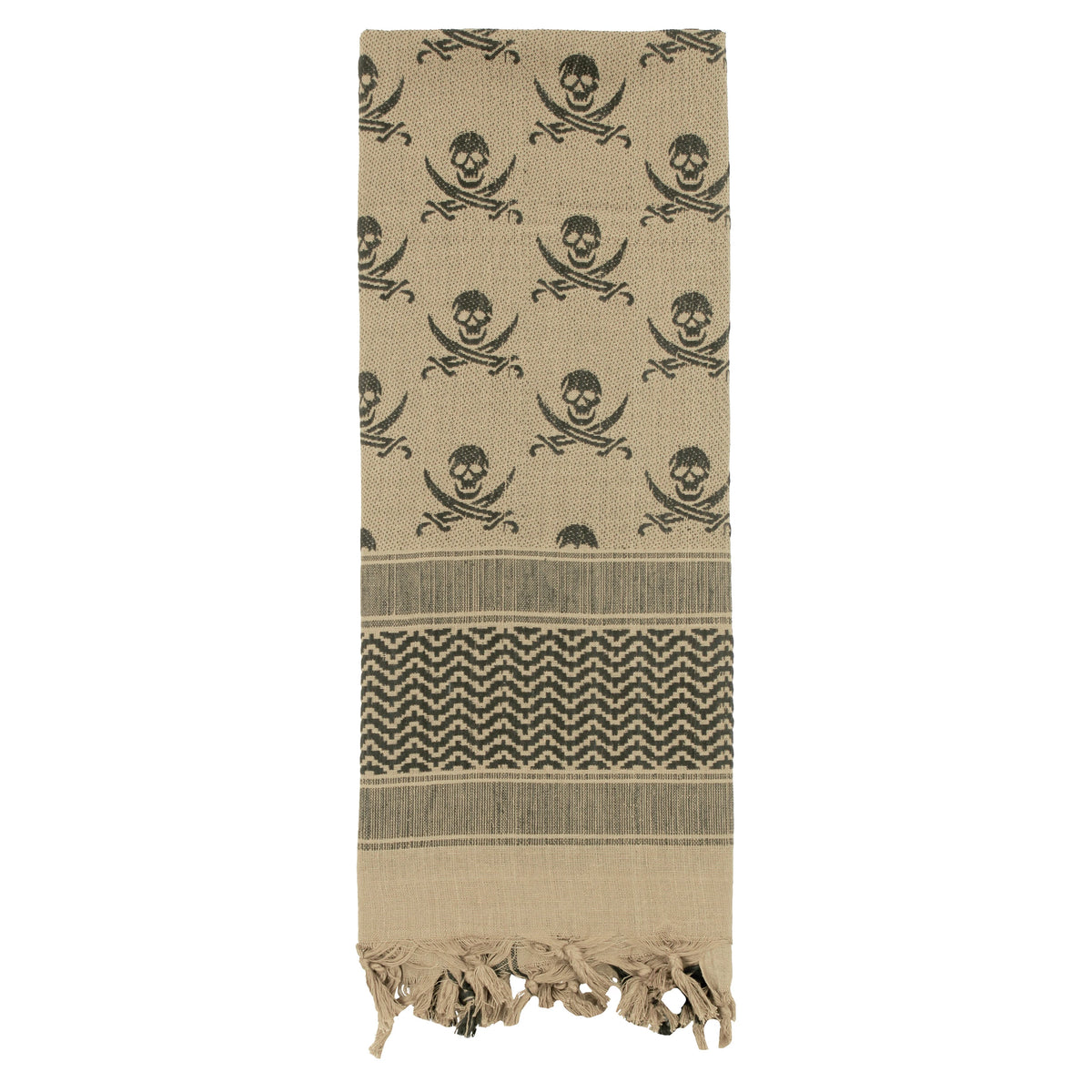Rothco Skulls Shemagh Tactical Desert Keffiyeh Scarf - Rothco 8539-TAN