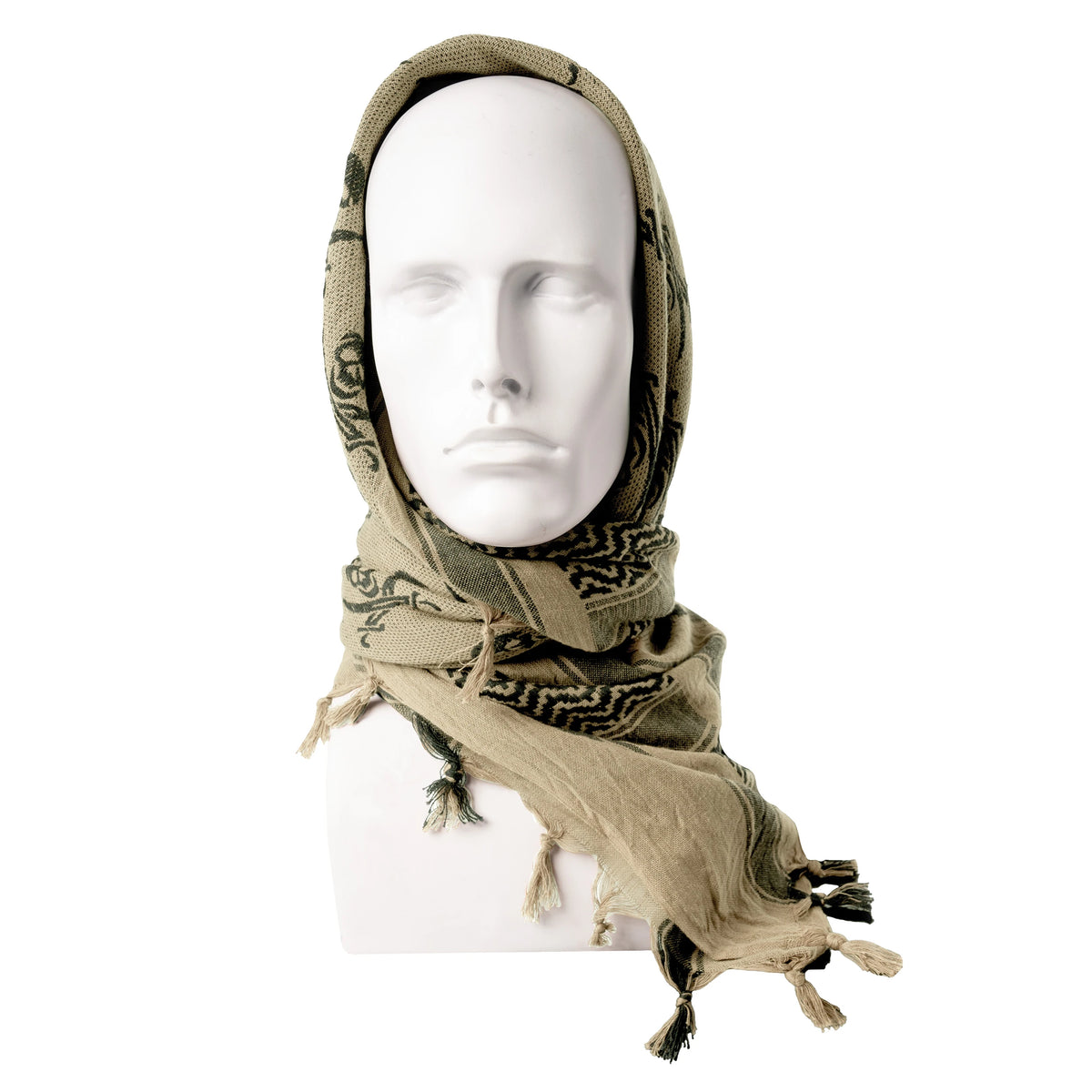 Rothco Skulls Shemagh Tactical Desert Keffiyeh Scarf - Rothco 8539-TAN