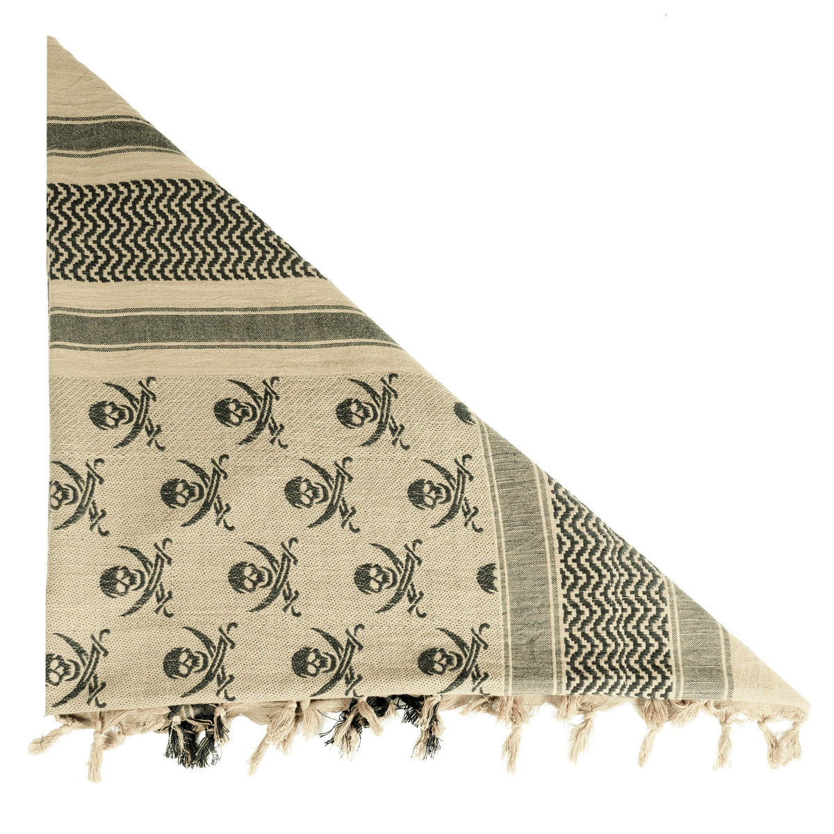 Rothco Skulls Shemagh Tactical Desert Keffiyeh Scarf - Rothco 8539-TAN