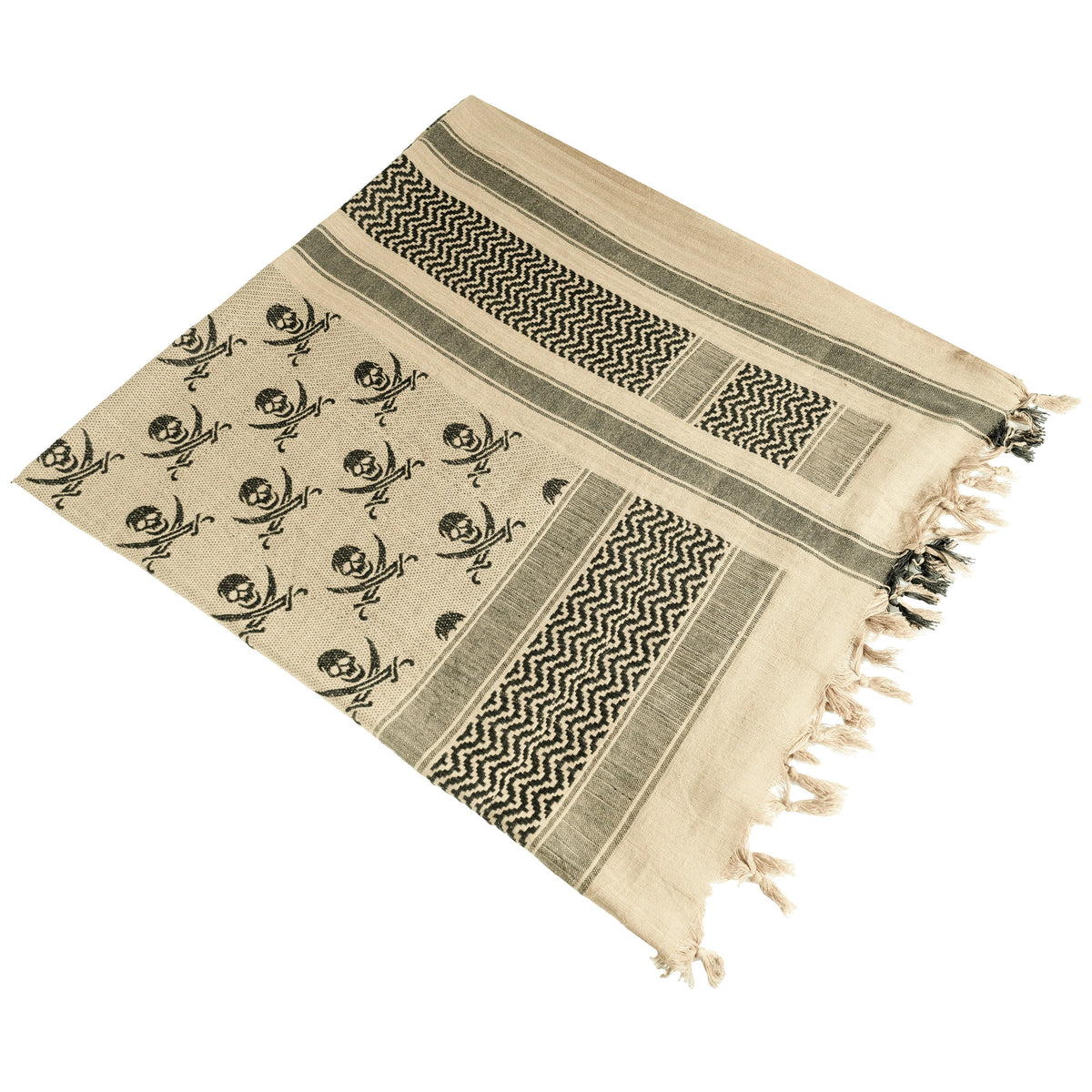Rothco Skulls Shemagh Tactical Desert Keffiyeh Scarf - Rothco 8539-TAN