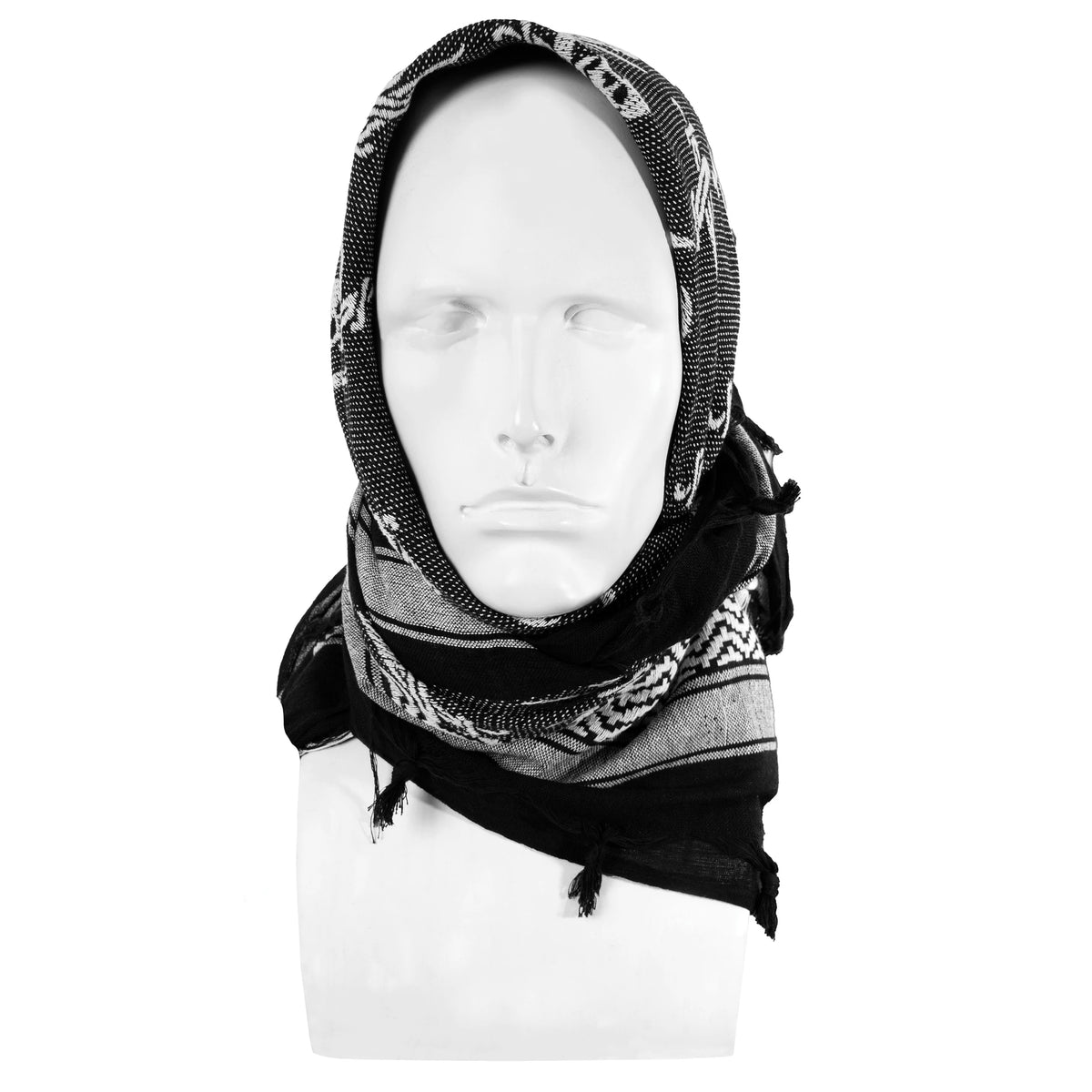 Rothco Skulls Shemagh Tactical Desert Keffiyeh Scarf - Rothco 8539-WTB