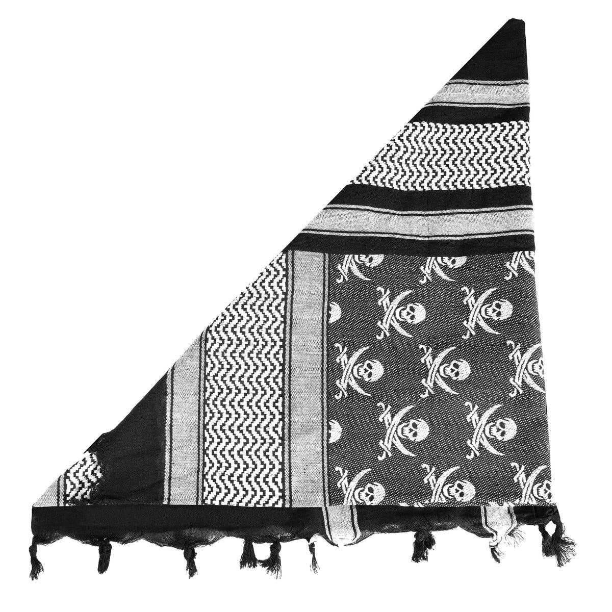 Rothco Skulls Shemagh Tactical Desert Keffiyeh Scarf - Rothco 8539-WTB