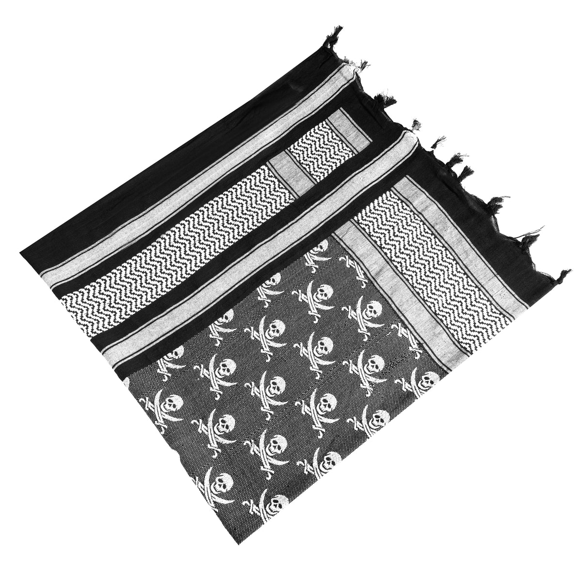 Rothco Skulls Shemagh Tactical Desert Keffiyeh Scarf - Rothco 8539-WTB
