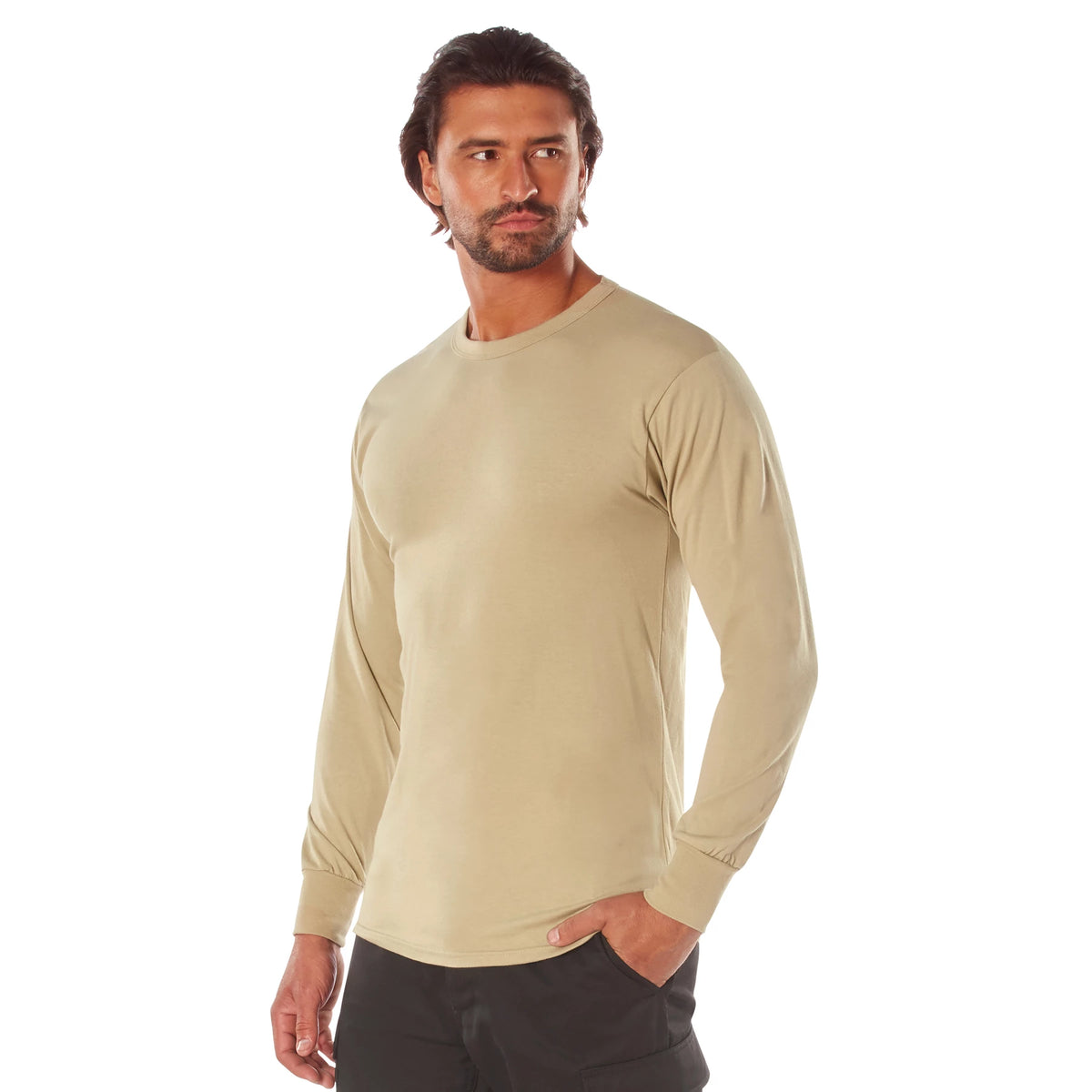 Rothco Long Sleeve Solid T-Shirt - Rothco 8597-DS-S