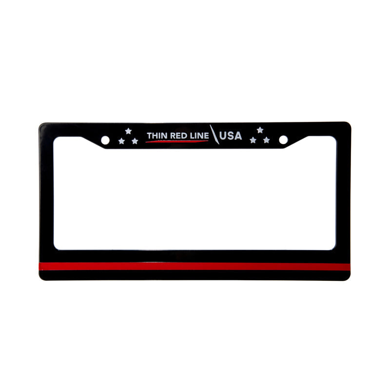 License Plate Frame - Thin Red Line