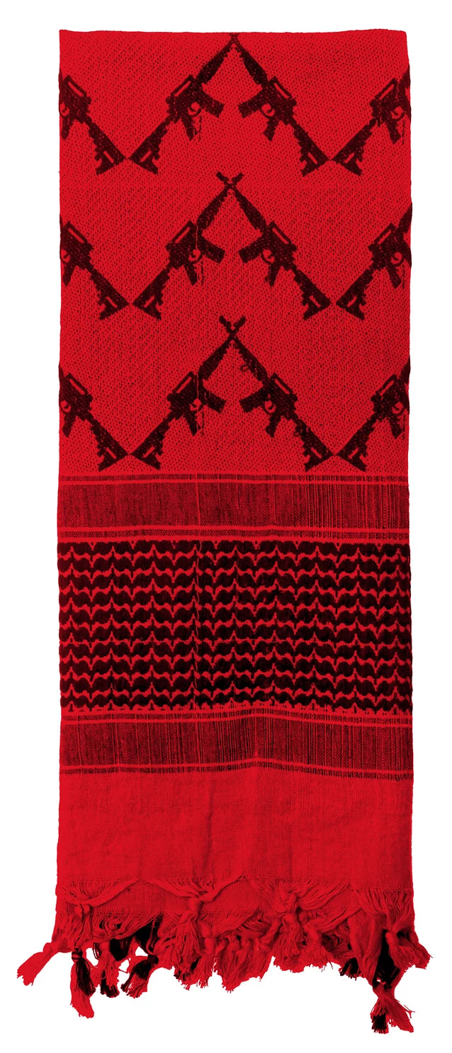 Rothco Crossed Rifles Shemagh Tactical Desert Keffiyeh Scarf - Rothco 8737-##RD
