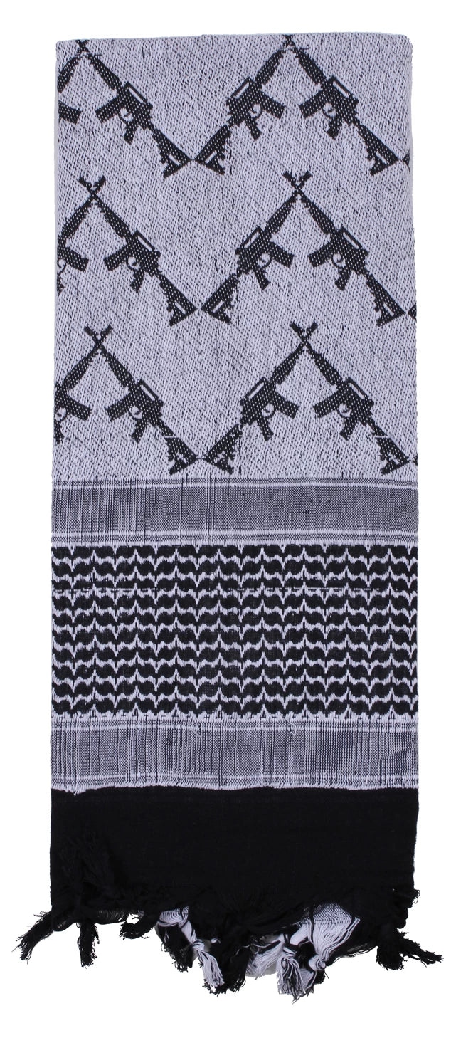 Rothco Crossed Rifles Shemagh Tactical Desert Keffiyeh Scarf - Rothco 8737-##WT