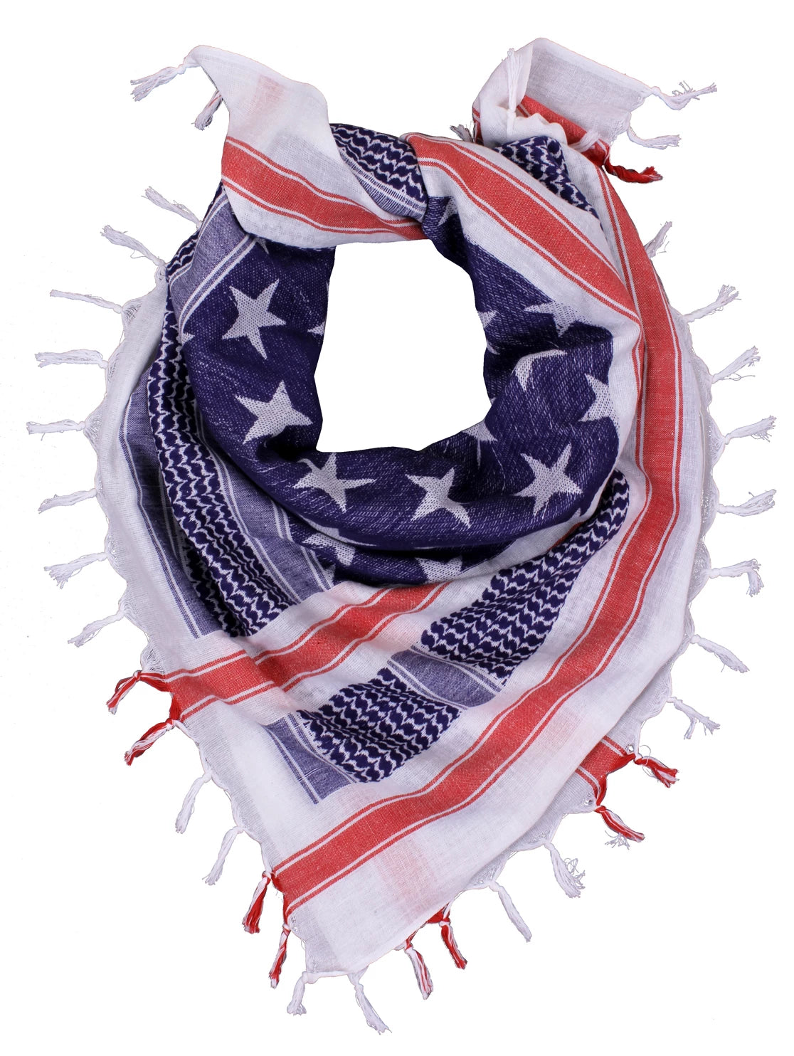Rothco Stars and Stripes US Flag Shemagh Tactical Desert Keffiyeh Scarf - Rothco 88550
