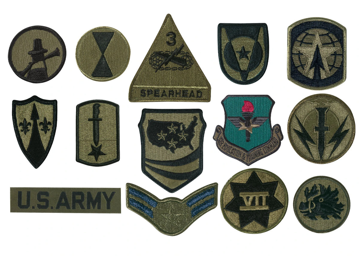 Rothco Subdued Military Assorted Military Patches - Rothco 8913