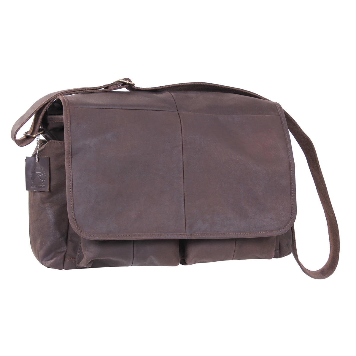Rothco Brown Leather Classic Messenger Bag - Rothco 91480