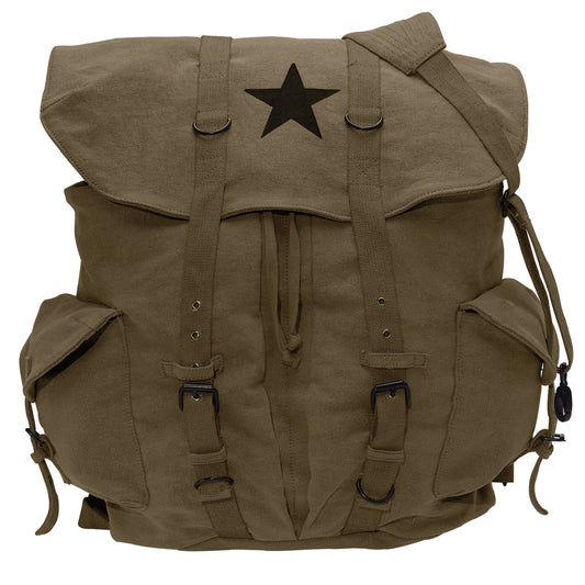 Rothco Vintage Weekender Canvas Backpack with Star - Rothco 9158
