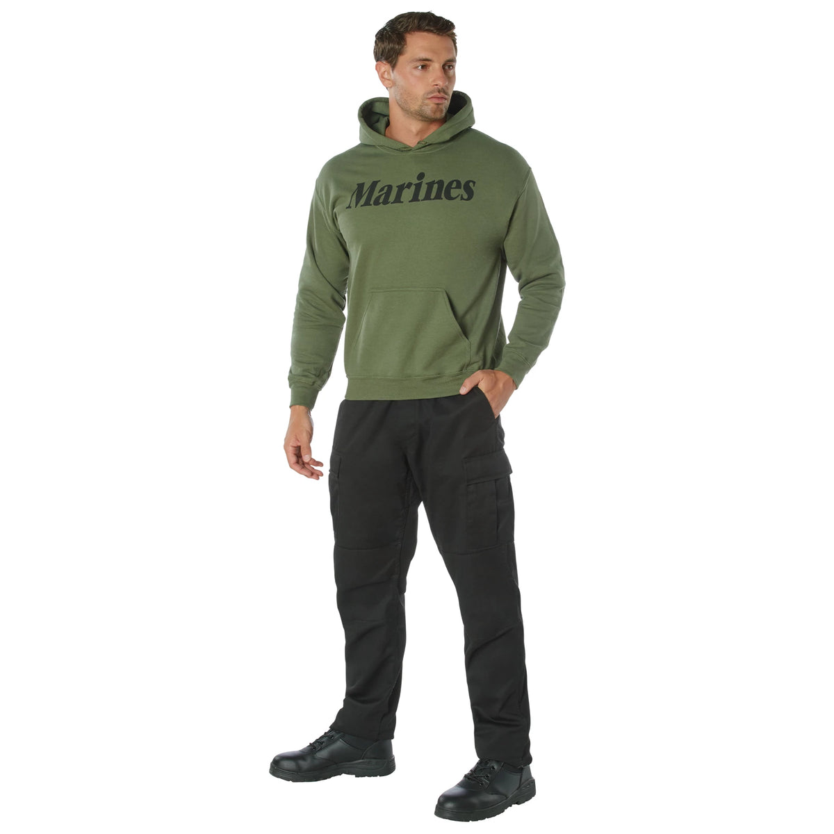 Rothco Marines Pullover Hooded Sweatshirt - Rothco 9176-OD-S