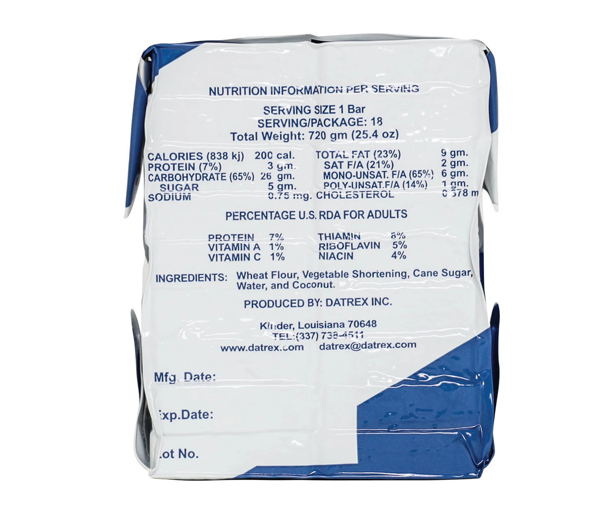 Datrex Blue 3600 Calorie Emergency Food Ration - Rothco 9204