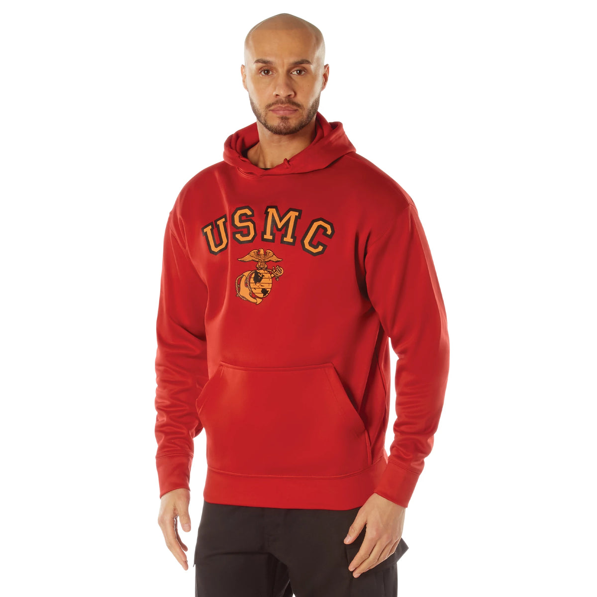 Rothco USMC Eagle, Globe, and Anchor Pullover Hooded Sweatshirt - Rothco 92220-SML