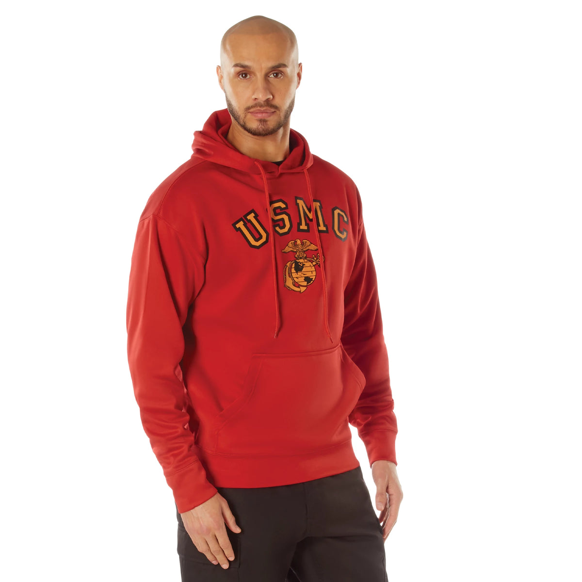 Rothco USMC Eagle, Globe, and Anchor Pullover Hooded Sweatshirt - Rothco 92221