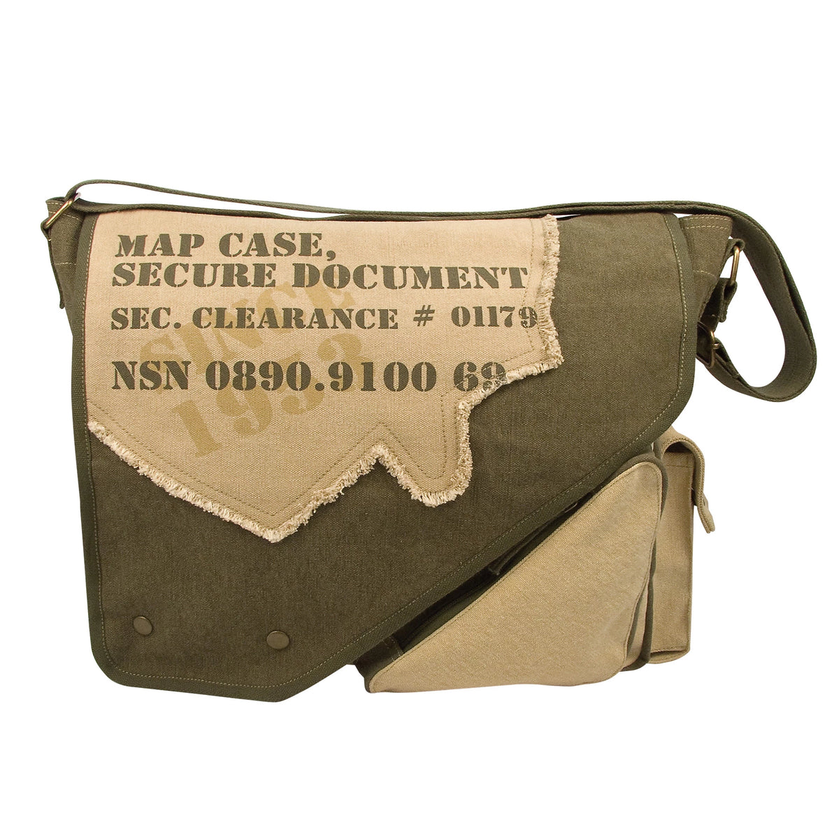 Rothco Vintage Canvas Two-Tone Imprinted Map Bag - Rothco 9248-ODT