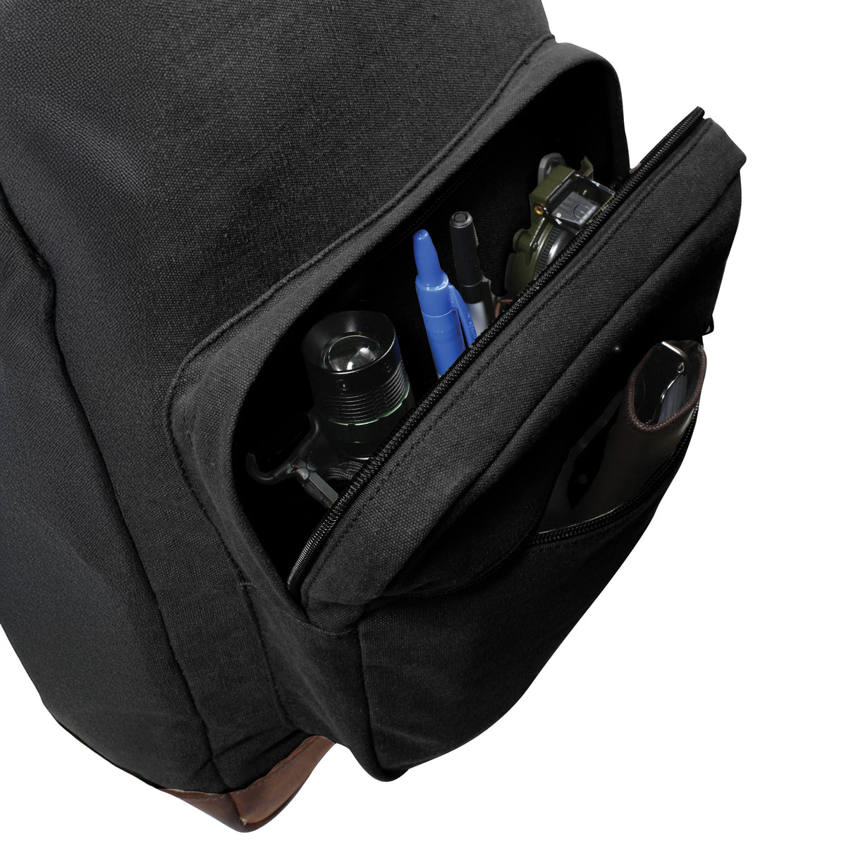 Rothco Vintage Canvas Teardrop Backpack With Leather Accents - Rothco 9667