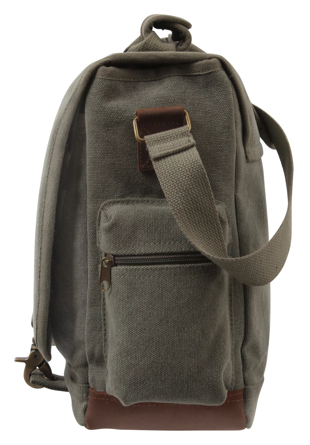 Rothco Vintage Canvas Pathfinder Laptop Bag With Leather Accents - Rothco 9691-OD
