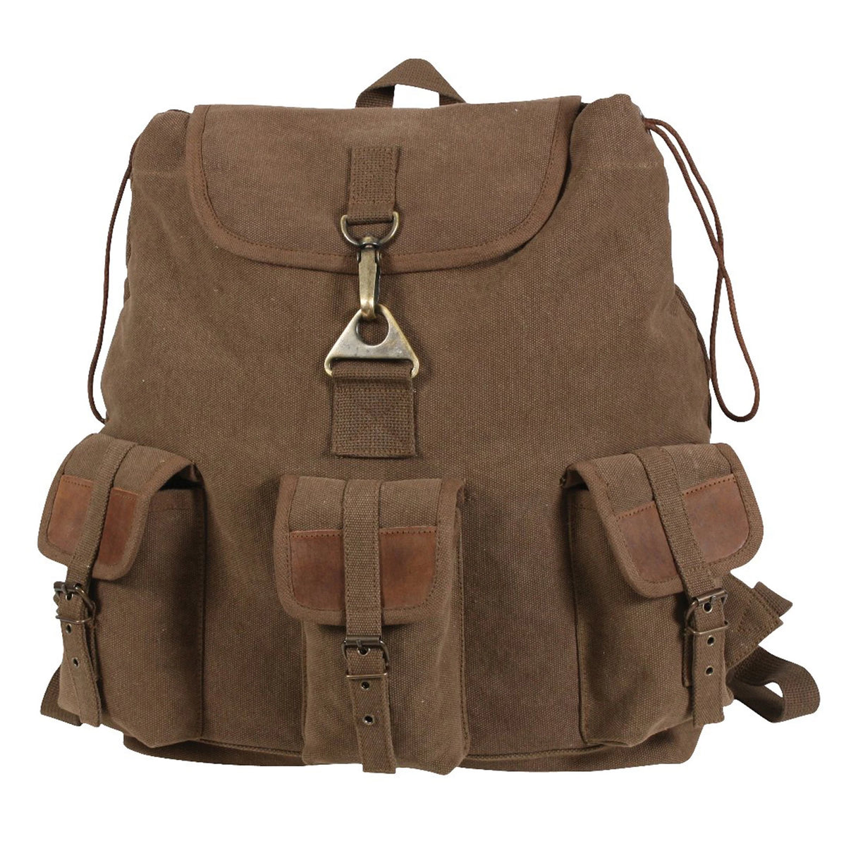 Rothco Vintage Canvas Wayfarer Backpack With Leather Accents - Rothco 9693