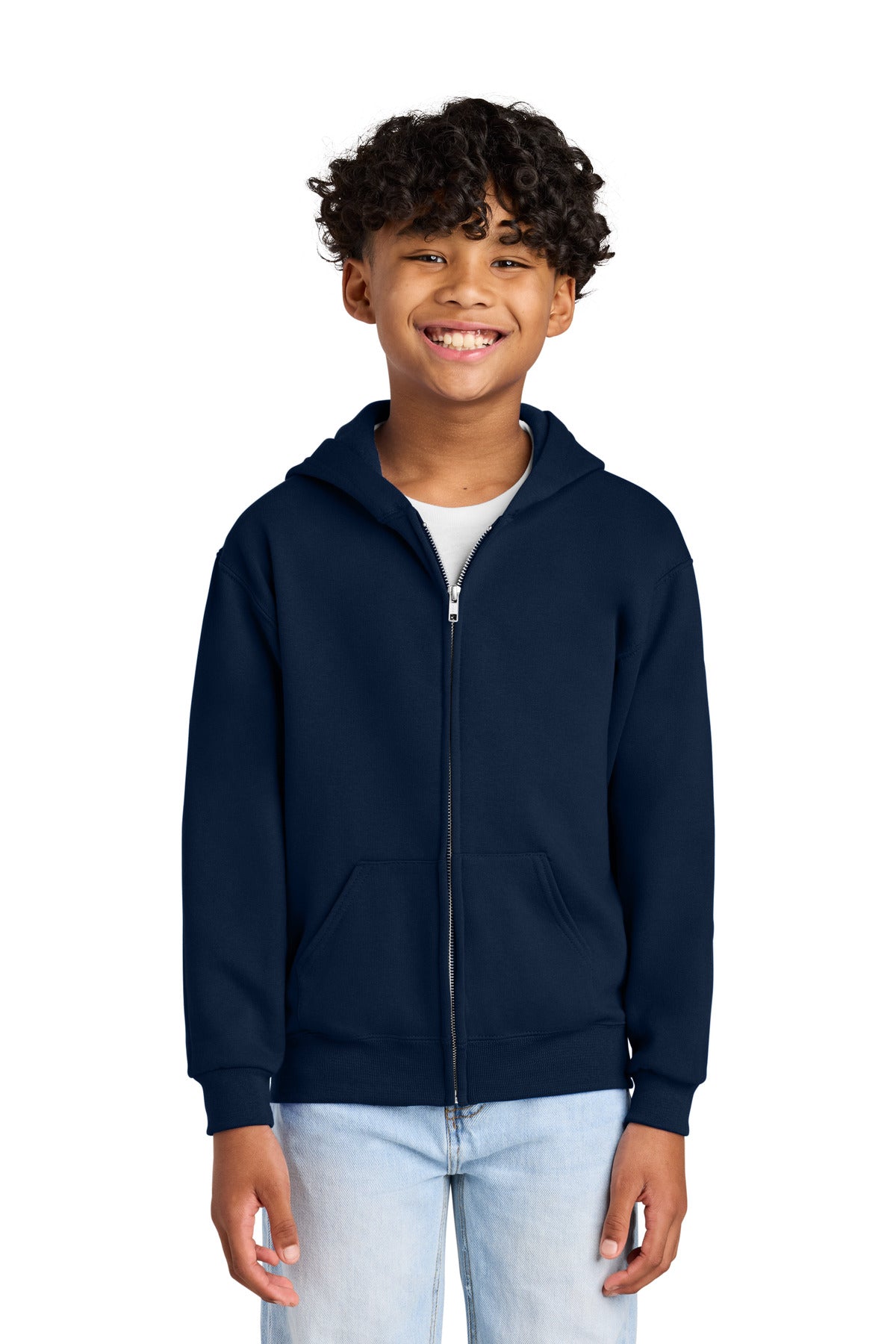 Jerzees® - Youth NuBlend® Full-Zip Hooded Sweatshirt.  993B