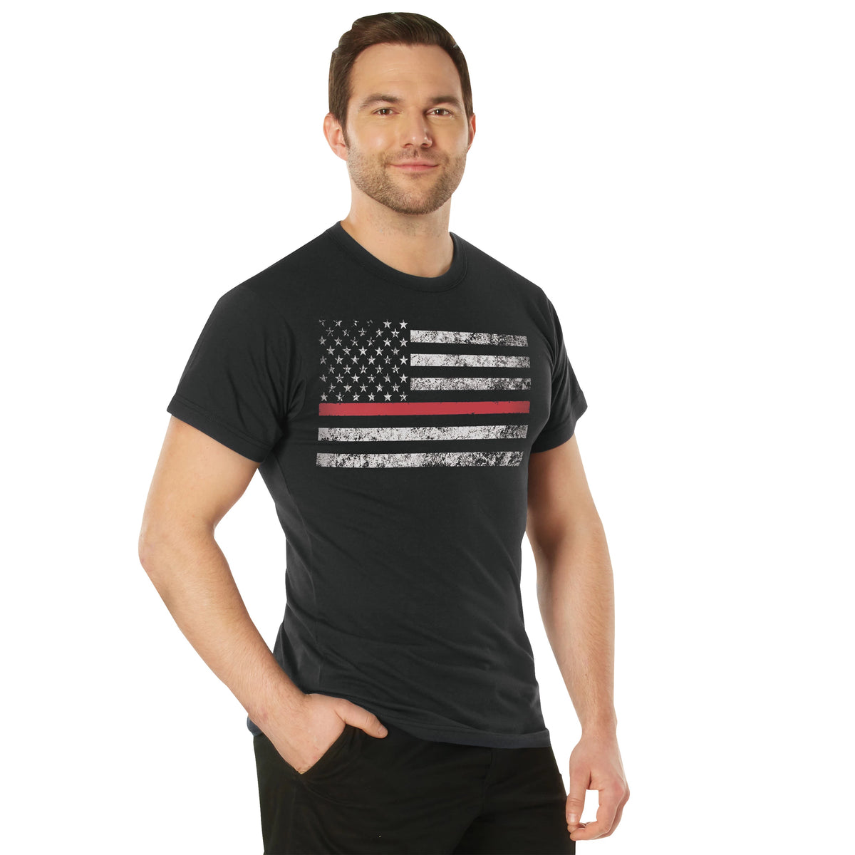 Rothco Thin Red Line Flag T-Shirt - Rothco 9950-S