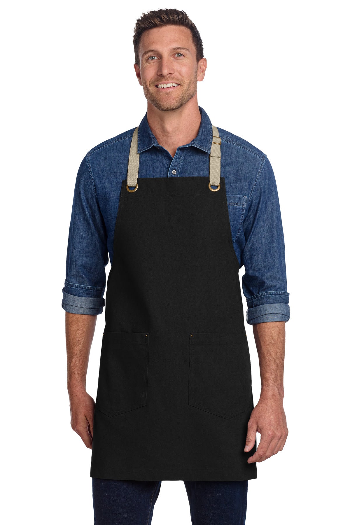 Port Authority® Canvas Full-Length Two-Pocket Apron A815