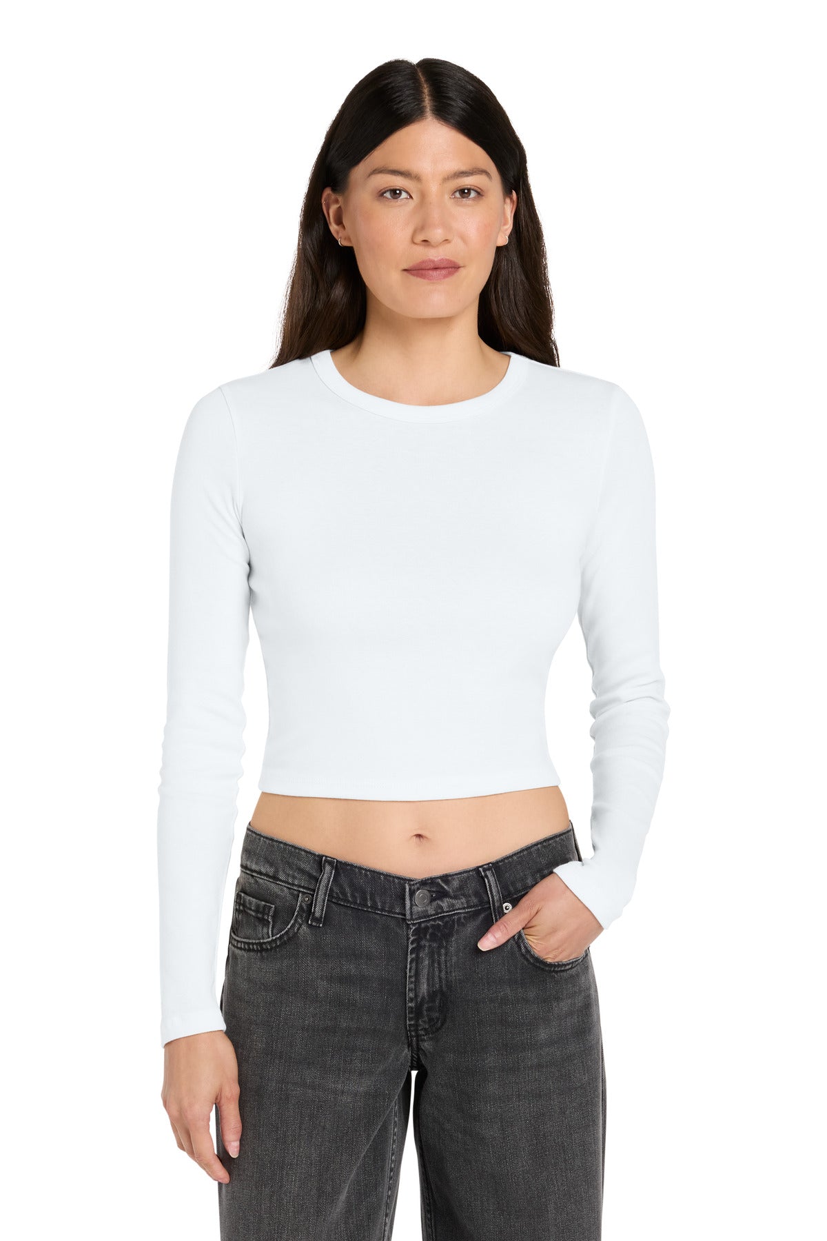 BELLA+CANVAS® Women's Micro Rib Long Sleeve Baby Tee BC1501