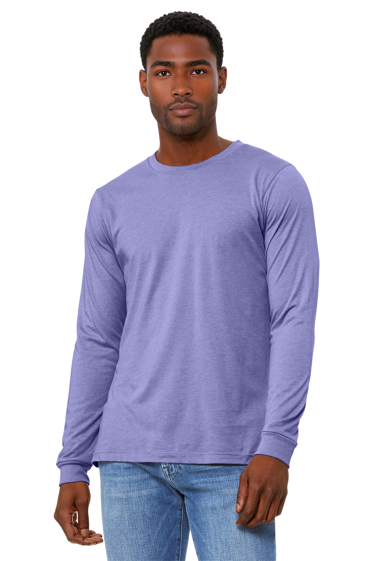 BELLA+CANVAS® Unisex Heather CVC Long Sleeve Tee BC3501CVC