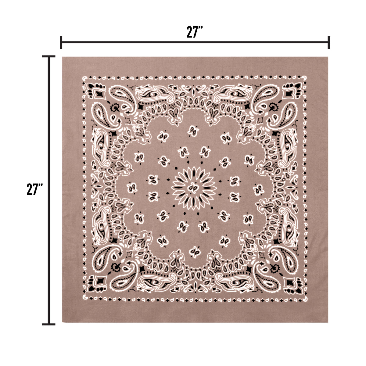 Rothco Trainmen Paisley Bandana – Extra-Large - 27” X 27" - Rothco 4349-KH