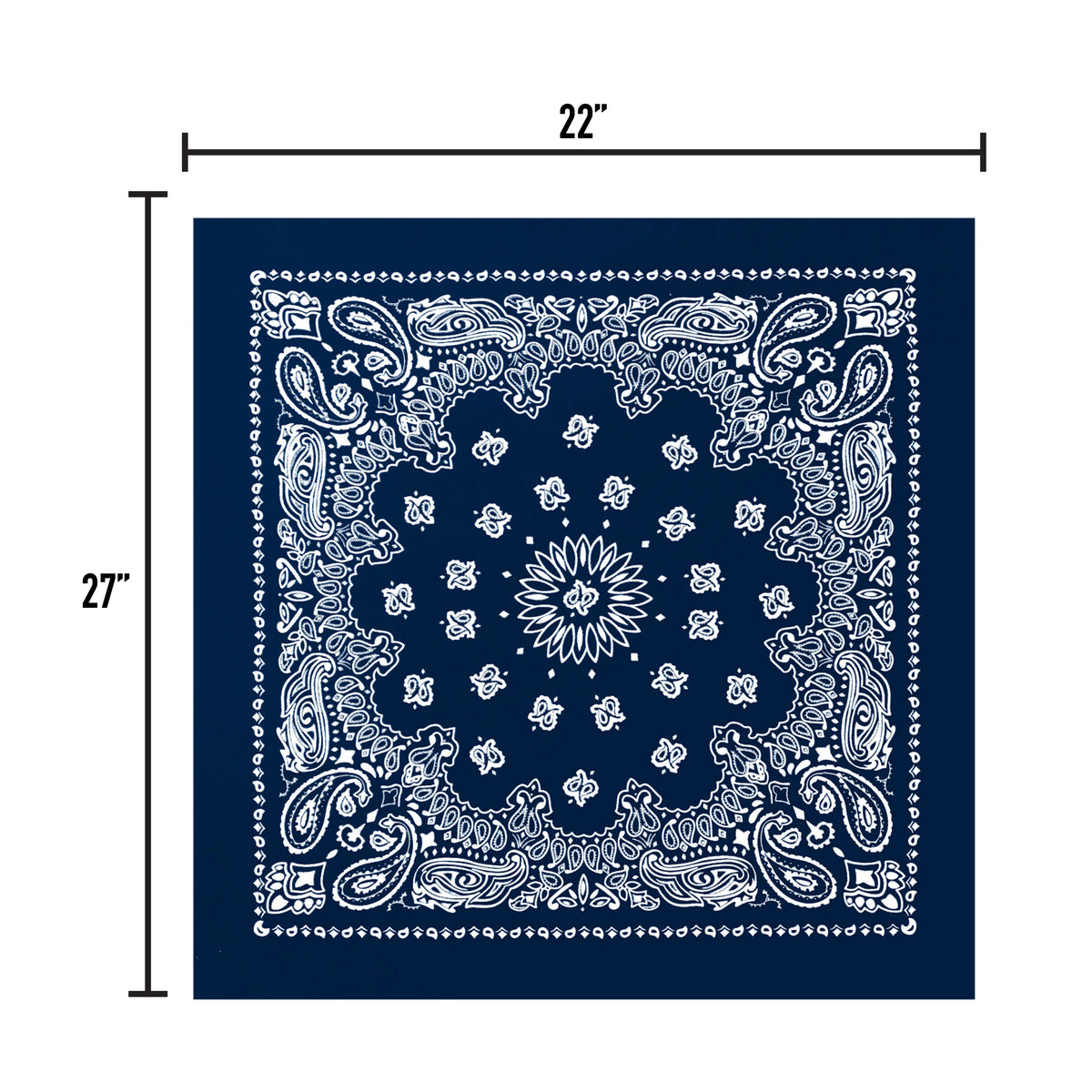 Rothco Trainmen Paisley Bandana - 22" X 22" - Rothco 4142-NB