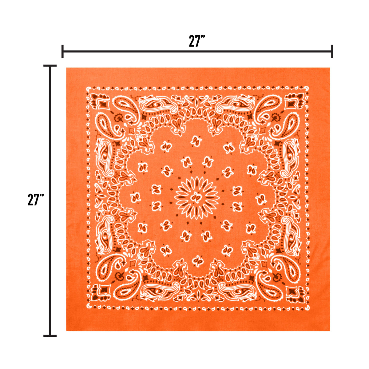 Rothco Trainmen Paisley Bandana – Extra-Large - 27” X 27" - Rothco 4349-OR
