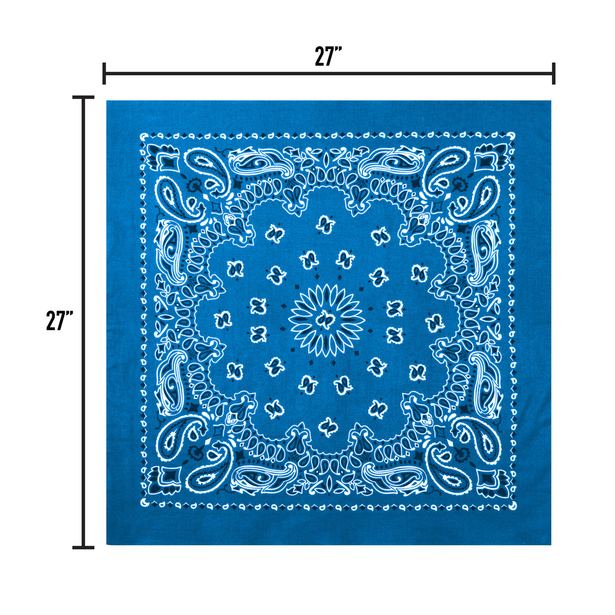 Rothco Trainmen Paisley Bandana – Extra-Large - 27” X 27" - Rothco 4349-ROYBLU