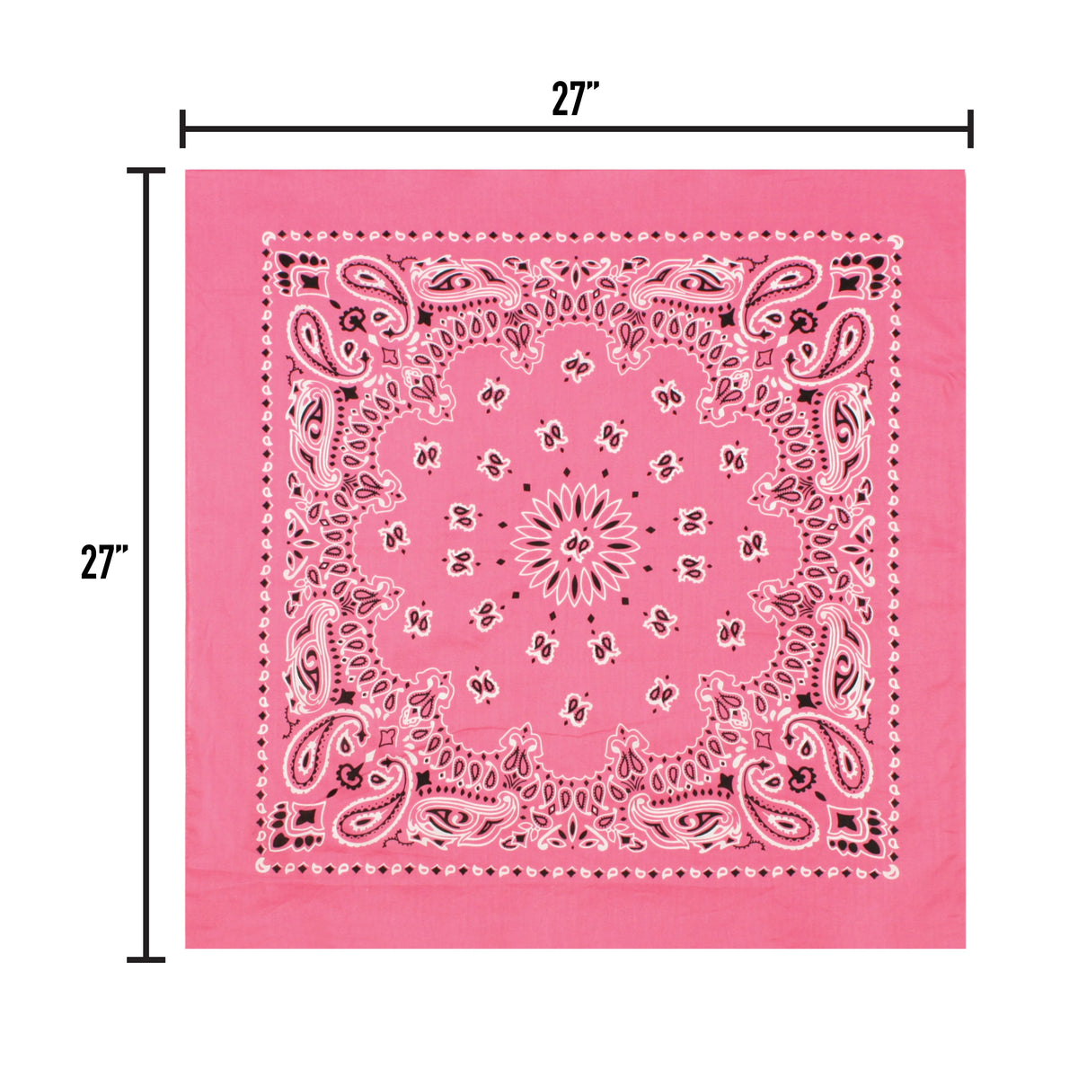 Rothco Trainmen Paisley Bandana – Extra-Large - 27” X 27" - Rothco ##4349-PINK