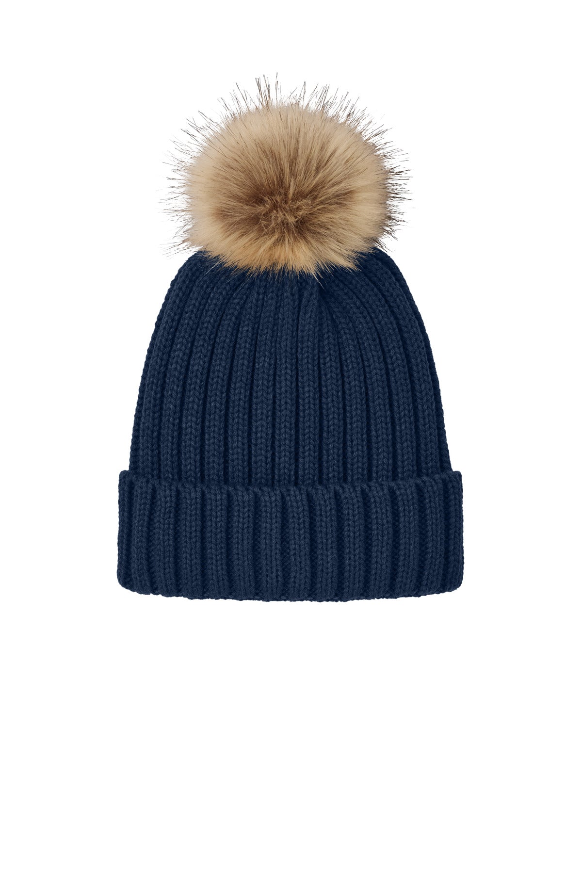 Port Authority® Faux Fur Pom Beanie C990