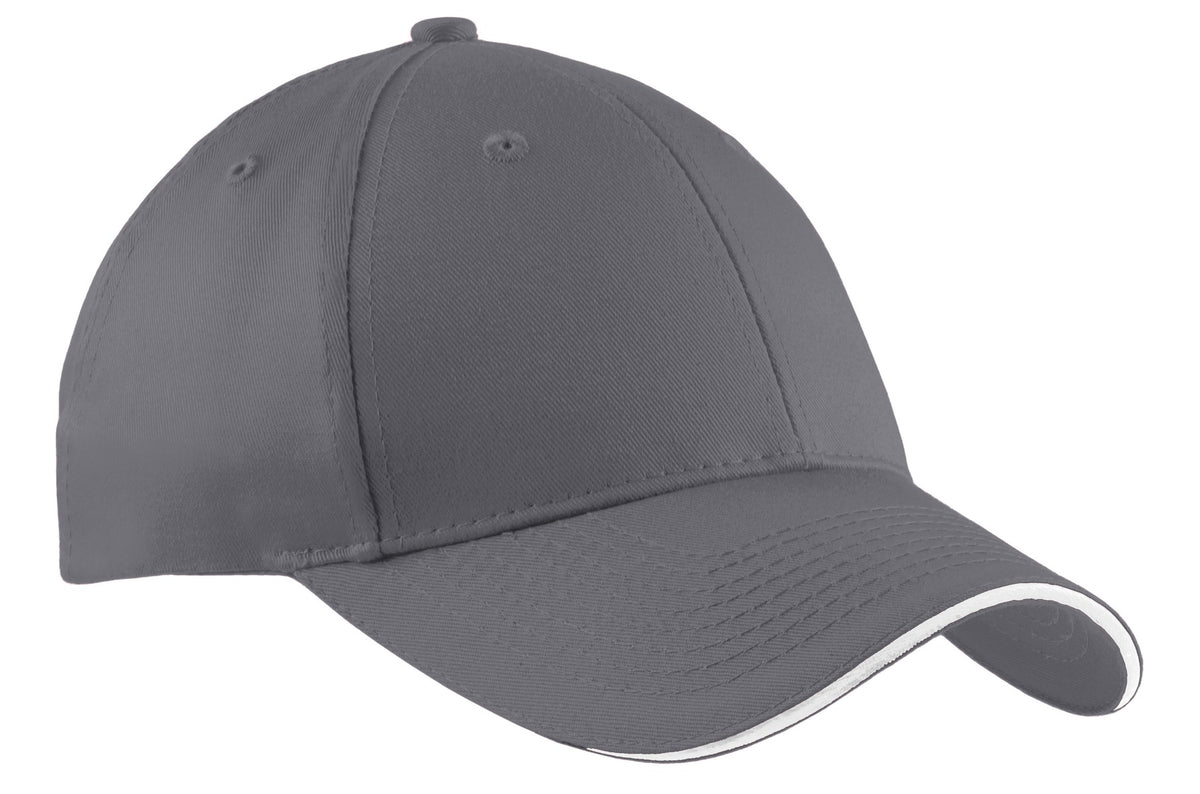 Port Authority® Cotton Twill Sandwich Bill Cap.  CP85