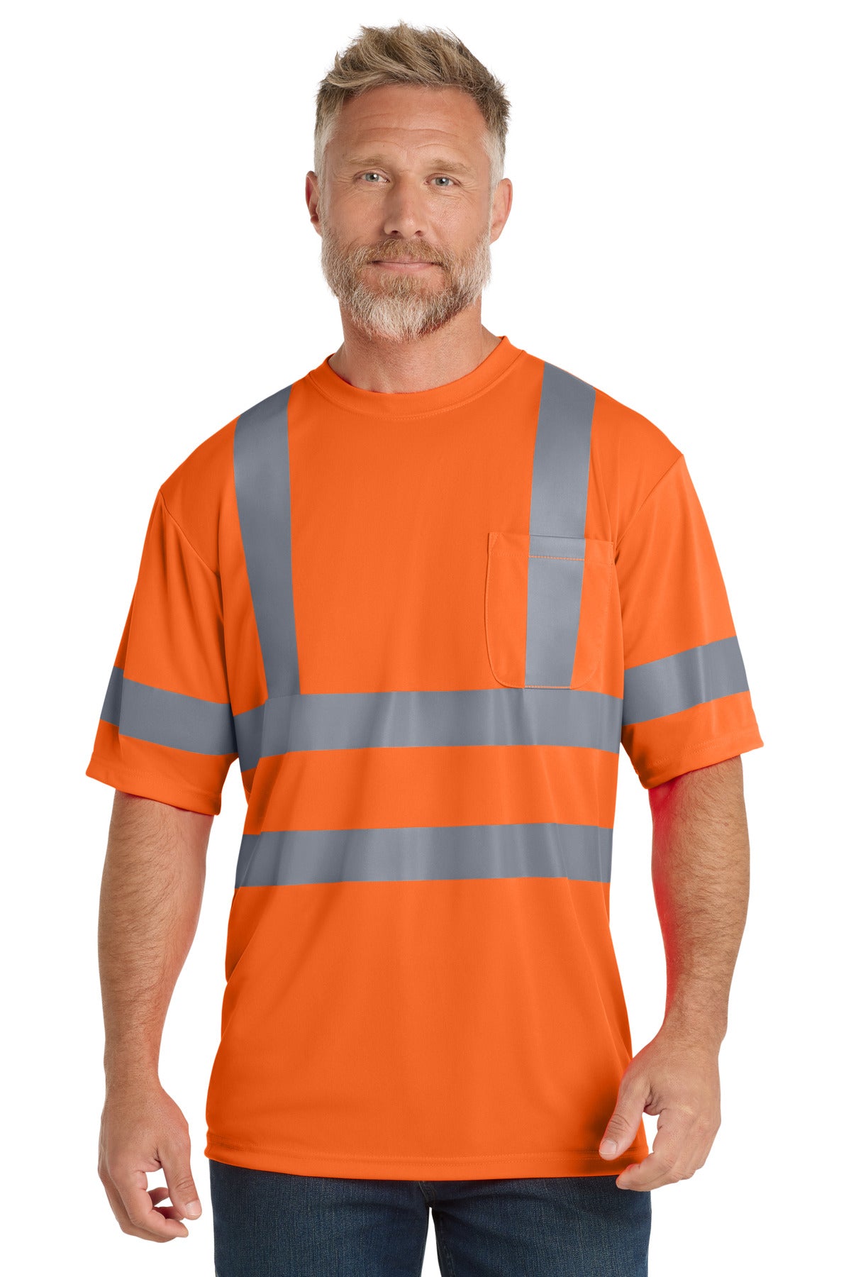 CornerStone® - ANSI 107 Class 3 Short Sleeve Snag-Resistant Reflective T-Shirt. CS408