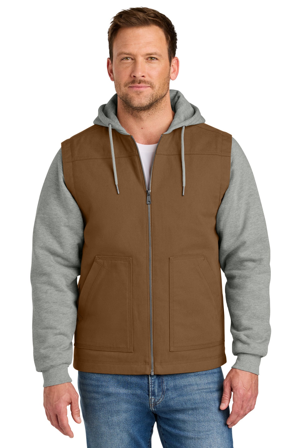 CornerStone® Duck Fleece Full-Zip Hooded Jacket CSJ42