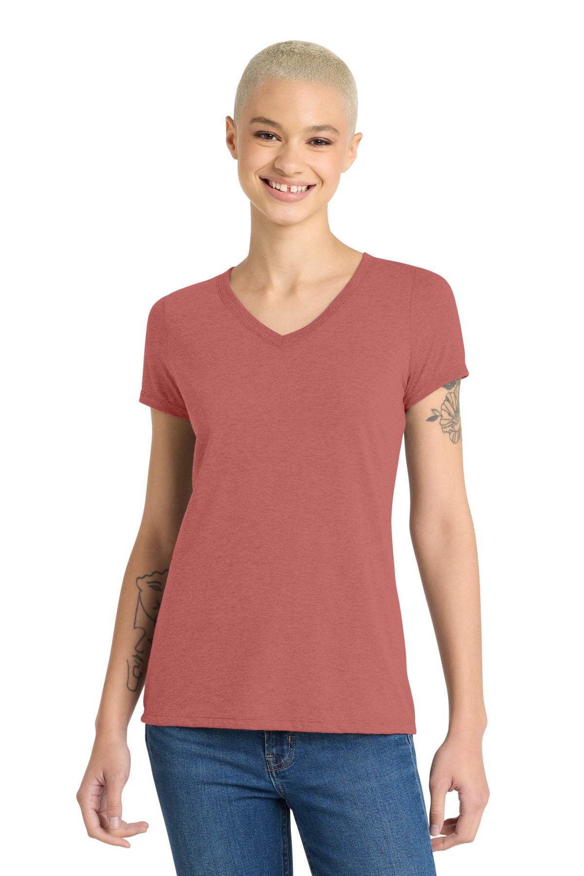 District® Women's Perfect Tri® V-Neck Tee. DM1350L